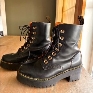 Dr. Martens Black Leather Leona boots size 7